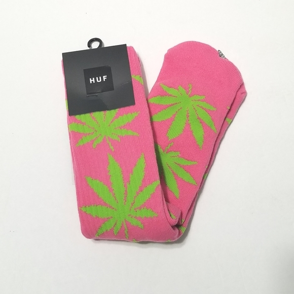 HUF Accessories - HUF Plantlife Socks Pink/ Green UNISEX